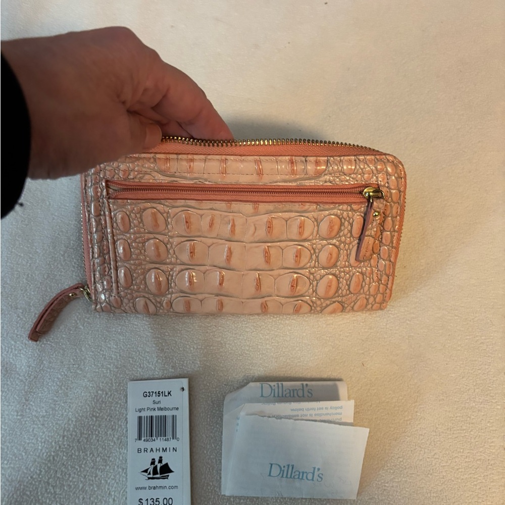 Brahmin Blush Crocodile Embossed Wallet - Picture 5 of 8